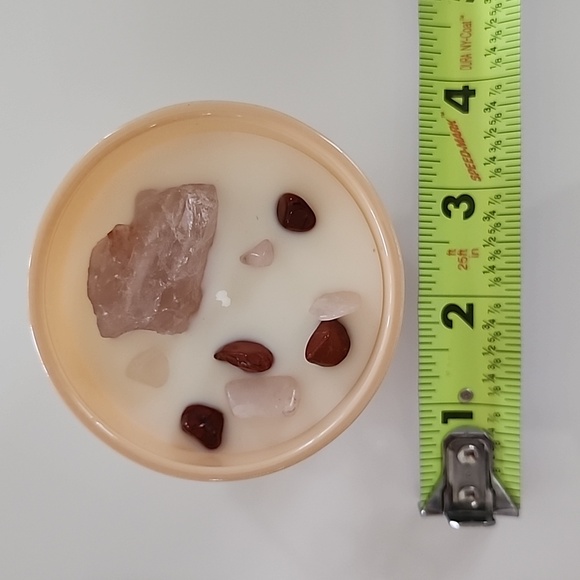 Crystal Infused Coconut Soy Wax Scented Glass Candle Housewarming Gift for Women - Picture 7 of 8